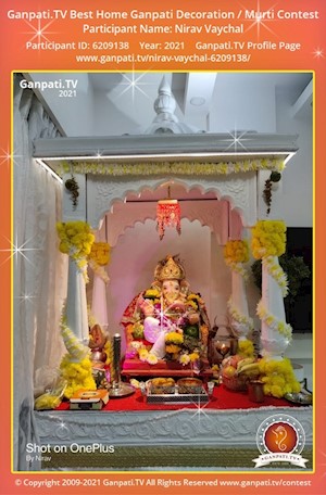 Nirav Vaychal Home Ganpati Picture