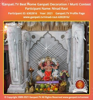 Ninad Raut Home Ganpati Picture