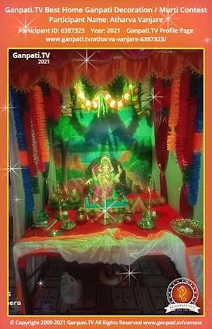 Atharva Vanjare Home Ganpati Picture