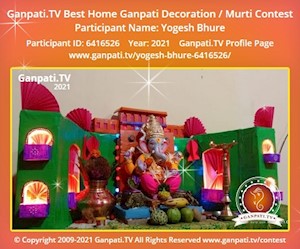 Yogesh Bhure Home Ganpati Picture