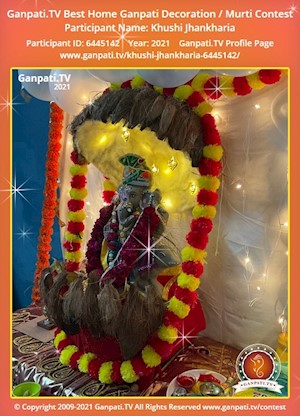 Khushi Jhankharia Home Ganpati Picture