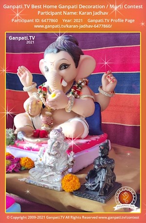 Karan Jadhav Home Ganpati Picture