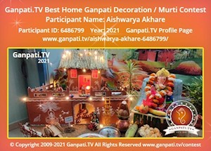 Aishwarya Akhare Home Ganpati Picture