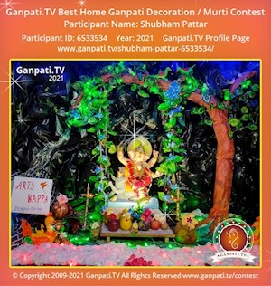 Shubham Pattar Home Ganpati Picture