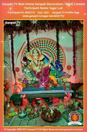 Sagar Lad Home Ganpati Picture