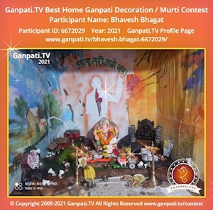 Bhavesh Bhagat Home Ganpati Picture