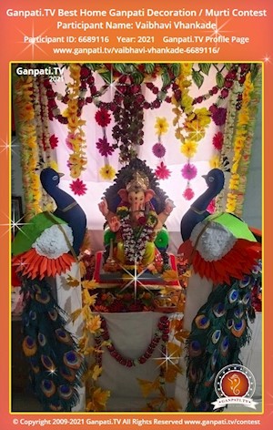 Vaibhavi Vhankade Home Ganpati Picture