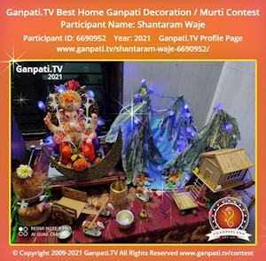 Shantaram Waje Home Ganpati Picture