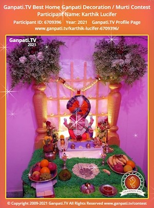 Karthik Lucifer Home Ganpati Picture