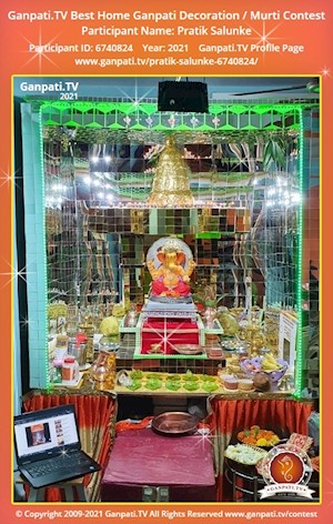 Pratik Salunke Home Ganpati Picture
