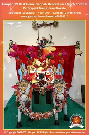 Sunil Kokate Home Ganpati Picture