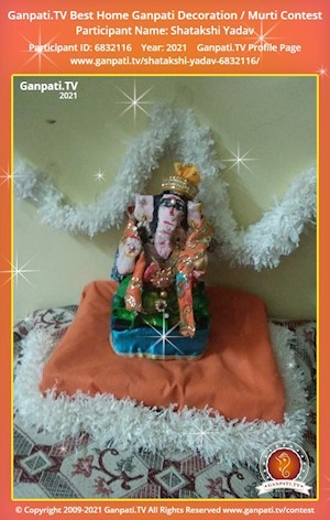 Shatakshi Yadav Home Ganpati Picture