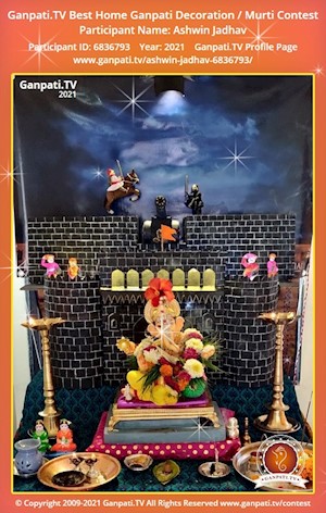 Ashwin Jadhav Home Ganpati Picture