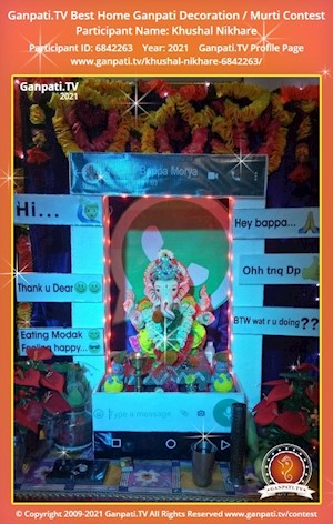 Khushal Nikhare Home Ganpati Picture