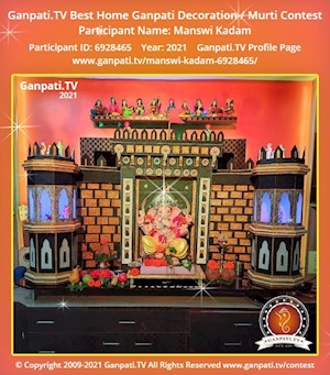 Manswi Kadam Home Ganpati Picture