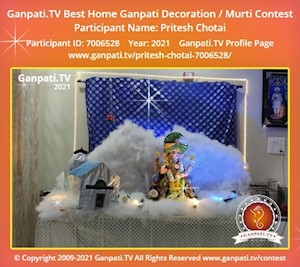 Pritesh Chotai Home Ganpati Picture