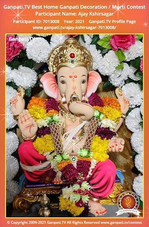 Ajay Kshirsagar Home Ganpati Picture