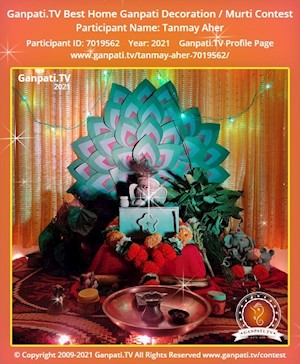 Tanmay Aher Home Ganpati Picture
