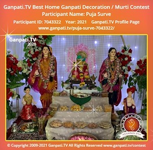 Puja Surve Home Ganpati Picture