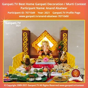 Anand Alsatwar Home Ganpati Picture