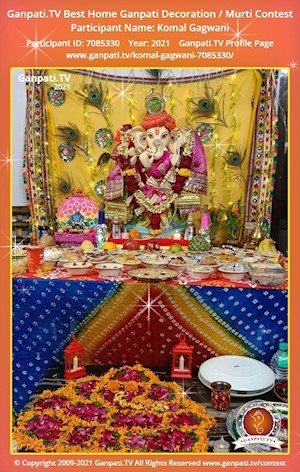 Komal Gagwani Home Ganpati Picture