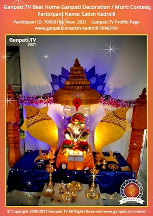 Satish Kadrolli Home Ganpati Picture