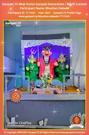 Bhushan Dabade Home Ganpati Picture
