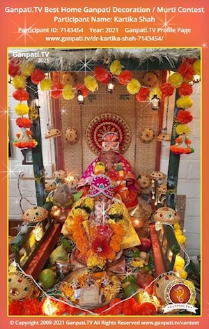 Kartika Shah Home Ganpati Picture