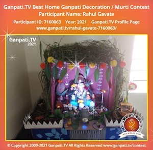 Rahul Gavate Home Ganpati Picture