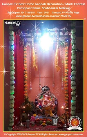 Shubhankar Malekar Home Ganpati Picture