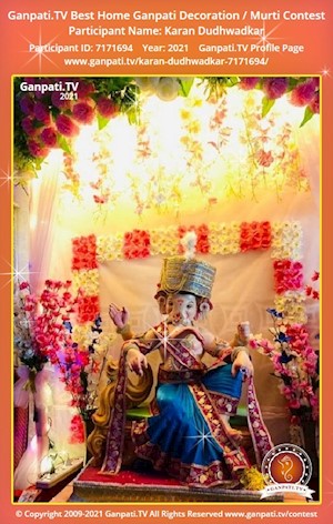 Karan Dudhwadkar Home Ganpati Picture