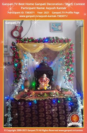 Aayush Kantak Home Ganpati Picture