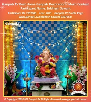 Siddhesh Sawant Home Ganpati Picture