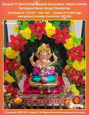 Sanjay Chandurkar Home Ganpati Picture