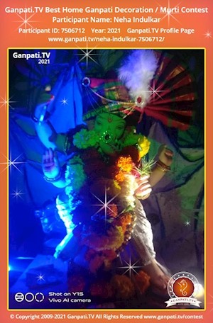Neha Indulkar Home Ganpati Picture