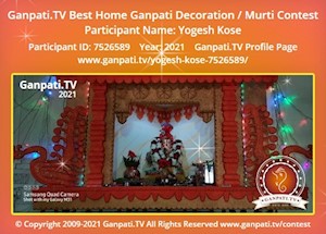 Yogesh Kose Home Ganpati Picture