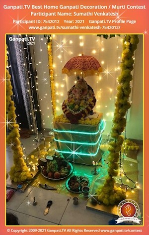 Sumathi Venkatesh Home Ganpati Picture