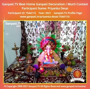 Priyanka Desai Home Ganpati Picture