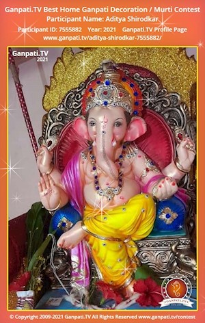 Aditya Shirodkar Home Ganpati Picture