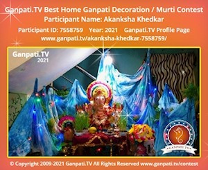 Akanksha Khedkar Home Ganpati Picture