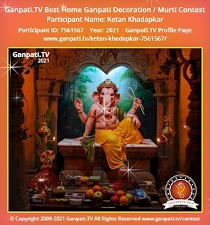 Ketan Khadapkar Home Ganpati Picture