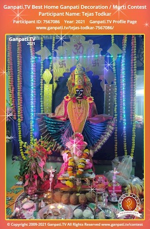 Tejas Todkar Home Ganpati Picture