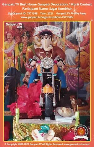 Sagar Kumbhar Home Ganpati Picture