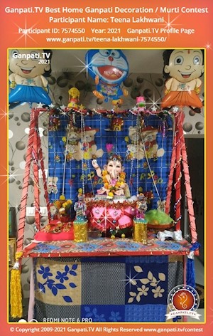 Teena Lakhwani Home Ganpati Picture