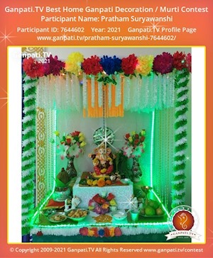 Pratham Suryawanshi Home Ganpati Picture