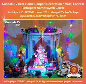 Jayesh Gaikar Home Ganpati Picture