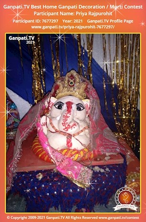 Priya Rajpurohit Home Ganpati Picture