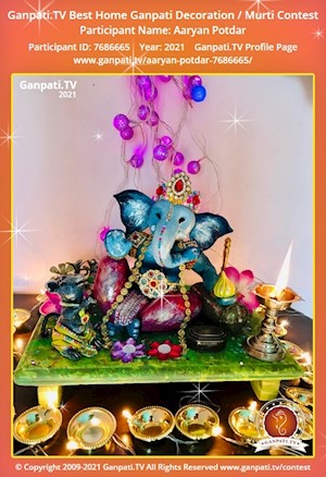 Aaryan Potdar Home Ganpati Picture