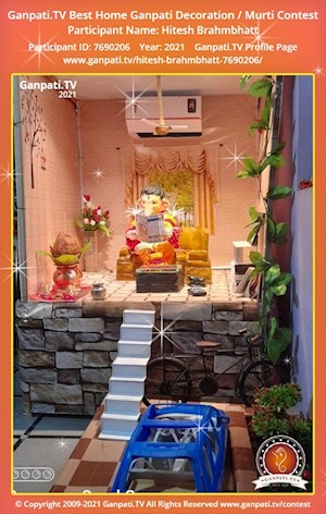 Hitesh Brahmbhatt Home Ganpati Picture