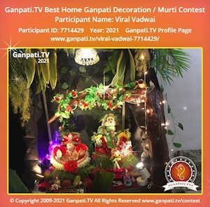 Viral Vadwai Home Ganpati Picture